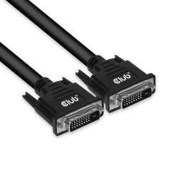 CLUB3D DVI-D DUAL LINK (24+1) CABLE BI DIRECTIONAL M/M 3m 9.8 ft 28AWG Czarny