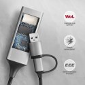 Karta sieciowa AXAGON ADE-TXCA Gigabit Ethernet, USB-C + USB-A - Titanium Grey