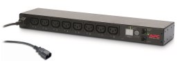 APC RACK PDU, SWITCHED, 1U, 12A/208V, 10A/230V, (8)C13