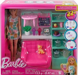 BARBIE RELAKS W KAFEJCE ZESTAW + LALKA HKT94