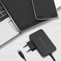 Ładowarka Qoltec 52387 GAN POWER PRO 1XUSB-C 90W 5-20V 3-4.5A CZARNA