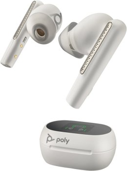 POLY Białe etui do ładowania z ekranem dotykowym Voyager Free 60+ UC do adaptera BT700 USB-A