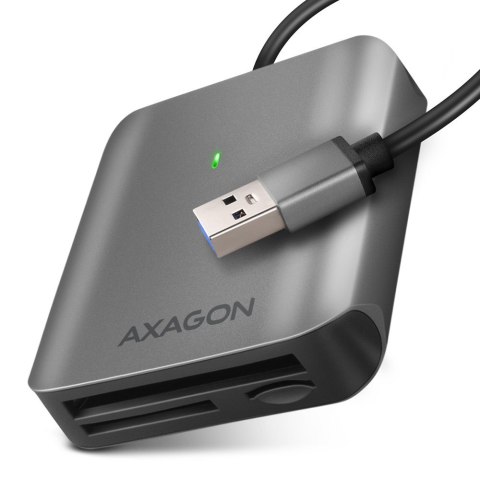 Axagon CRE-S3 External card reader USB-A 3.2 Gen 1 3-slot & lun SD/microSD/CF czytnik kart USB 3.2 Gen 1 (3.1 Gen 1) Type-A Szar