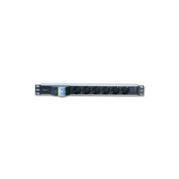 Techly Listwa zasilająca Rack 19 cali 1U 250V/16A 6xSCHUKO, 3m