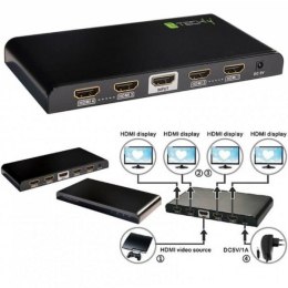 Techly Rozdzielacz-splitter AV HDMI 2.0 1/4 Ultra HD 4Kx2K 3D