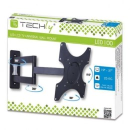 Techly Uchwyt ścienny LCD/LED 19-37cali podwójne ramię, 25kg, czarny