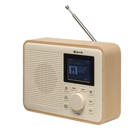 Radio kompaktowe DENVER DAB-60LW DAB+/FM 4XAA Greenline light wood