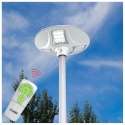 POWERNEED SOLARNA LAMPA ULICZNA UFO 2000LM, LED X48, PANEL SOLARNY 18.5W, CZUJNIK RUCHU I ZMIERZCHOWY, PILOT, SREBRNA, SLL12