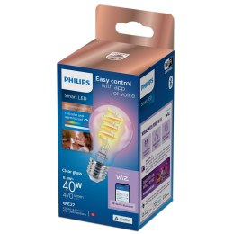 Philips Przezroczysta żarówka LED z widocznym spiralnym żarnikiem 40 W A60 E27