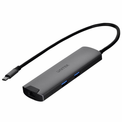 UNITEK AKTYWNY HUB USB-C 5GBPS, HDMI RJ-45 PD 100W