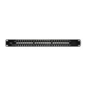 QOLTEC PATCH PANEL RACK | 48V | 24 PORTY | PASSIVE POE INJECTOR | CZARNY