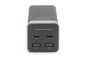 Ładowarka sieciowa uniwersalna zasilacz GaN 4 porty 2x USB-C 2x USB-A PD 3.0 65W czarna