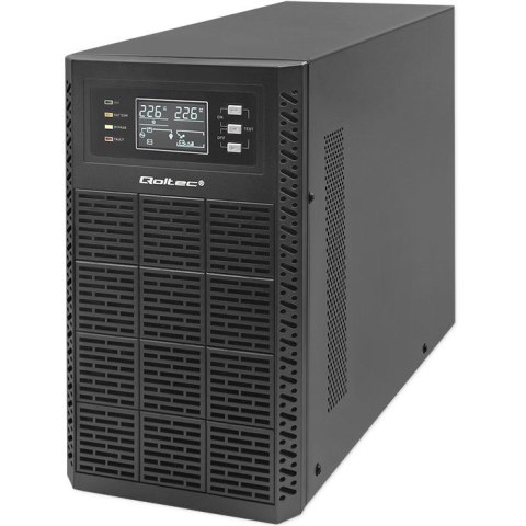 QOLTEC ZASILACZ AWARYJNY UPS 3KVA | 3000W | POWER FACTOR 1.0 | LCD | EPO | USB | ON-LINE