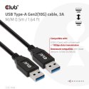 CLUB3D CAC-1409 kabel USB USB 3.2 Gen 2 (3.1 Gen 2) 0,5 m USB A Czarny