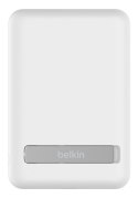 Powerbank bezprzewodowy Belkin BoostCharge Magnetic Wireless Power Bank 5K + Stand MagSafe Compatible 5000mAh 7,5W White