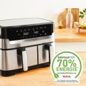 Tefal Dual Easy Fry & Grill EY905D Podwójny 8,3 l Autonomiczny 2700 W Frytkownica na gorące powietrze Stal nierdzewna