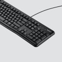 Logitech K120 Corded Keyboard klawiatura USB QWERTZ Swiss Czarny