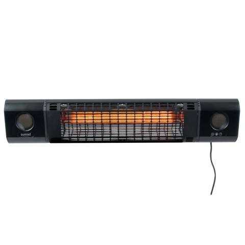 Promiennik podczerwieni Sunred SOUND-2000W Heater, Sun and Sound Ultra Wall, 2000 W, Czarny