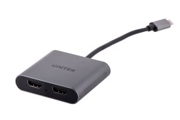 UNITEK ADAPTER USB-C, 2x HDMI, 4K@60HZ, MST, V1404B