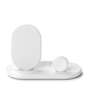 BELKIN WIRELESS CHARGER 3IN1 STAND/PAD/APPLE WATCH WHITE