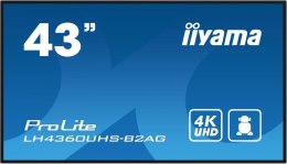 IIYAMA Monitor 43 LH4360UHS-B2A 24/7, 500cd, 4K, VA, Wifi, 6.5ms, 3xHDMI, 2xUSBR, J45, RS-232C