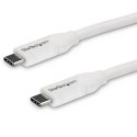 StarTech.com USB2C5C4MW kabel USB USB 3.2 Gen 1 (3.1 Gen 1) 4 m USB C Biały