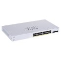 Cisco CBS220-24FP-4G łącza sieciowe Zarządzany L2 Gigabit Ethernet (10/100/1000) Obsługa PoE Biały