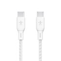 Belkin Kabel w oplocie USB-C do USB-C 100W 2m biały