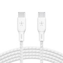 Belkin Kabel w oplocie USB-C do USB-C 100W 2m biały