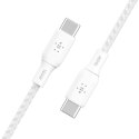 Belkin Kabel w oplocie USB-C do USB-C 100W 2m biały