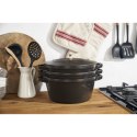 Zestaw 3 naczyń żeliwnych z pokrywką STAUB 40508-386-0 - czarny 24 cm