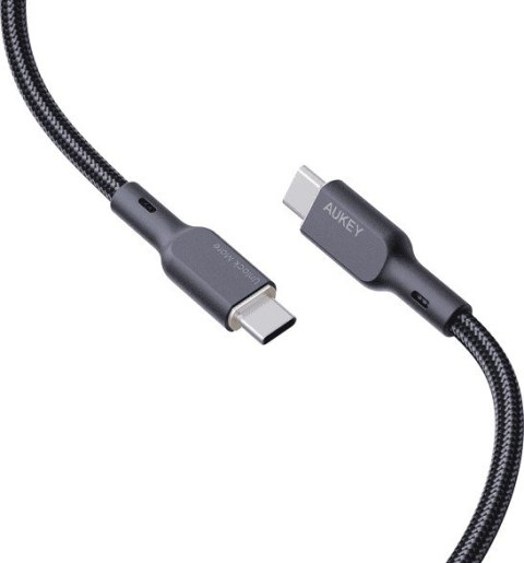 AUKEY CB-KCC101 kabel USB-C - USB-C 1m 100W PD 5A 20V kevlar + nylonowy oplot