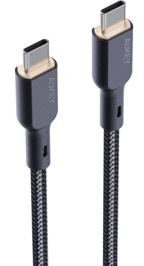 AUKEY CB-KCC101 kabel USB-C - USB-C 1m 100W PD 5A 20V kevlar + nylonowy oplot