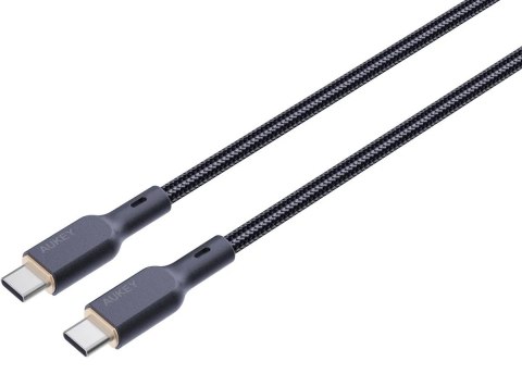 AUKEY CB-KCC101 kabel USB-C - USB-C 1m 100W PD 5A 20V kevlar + nylonowy oplot
