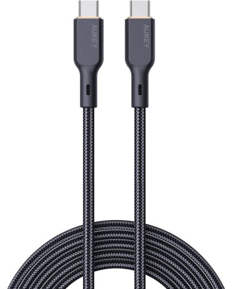 AUKEY CB-KCC101 kabel USB-C - USB-C 1m 100W PD 5A 20V kevlar + nylonowy oplot