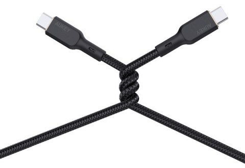 AUKEY CB-KCC101 kabel USB-C - USB-C 1m 100W PD 5A 20V kevlar + nylonowy oplot