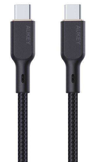 AUKEY CB-KCC101 kabel USB-C - USB-C 1m 100W PD 5A 20V kevlar + nylonowy oplot