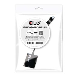 CLUB3D USB 3.1 Type C to HDMI 2.0 UHD 4K 60HZ Active Adapter