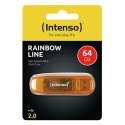 Intenso Rainbow Line pamięć USB 64 GB USB Typu-A 2.0 Pomarańczowy