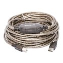 Manhattan 510424 kabel USB USB 2.0 11 m USB A USB B Srebrny