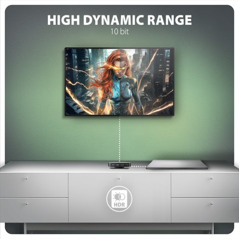 AXAGON HMC-UFO Wieloportowy hub USB 9in1, 10Gbps, 2x USB-A, HDMI 4K/60Hz, M.2 NVMe/SATA, audio, PD 100W, SD/microSD, GLAN, 65cm USB-C k