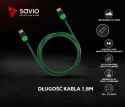 Savio Kabel HDMI 2.0 zielono-czarny 1,8m, GCL-03