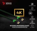 Savio Kabel HDMI 2.0 zielono-czarny 1,8m, GCL-03