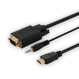 Kabel HDMI Savio CL-104 19pin męski - VGA męski 1,8m