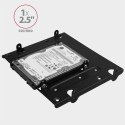 AXAGON RHD-435 Ramka metalowa do montażu 4x 2.5" HDD (2x 2.5" HDD/SSD & 1x 3.5" HDD) w pozycji 5.25" Czarna