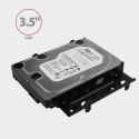 AXAGON RHD-435 Ramka metalowa do montażu 4x 2.5" HDD (2x 2.5" HDD/SSD & 1x 3.5" HDD) w pozycji 5.25" Czarna