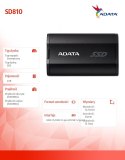 Adata Dysk SSD External SD810 4TB USB3.2C 20Gb/s czarny