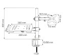 Techly Uchwyt do monitora 13-32 cali i laptop 17 cali biurkowy obrotowy