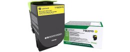 Lexmark 71B20Y0 kaseta z tonerem 1 szt. Oryginalny Żółty