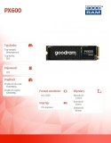 GOODRAM Dysk SSD PX600 1TB M.2 PCIe 4x4 NVMe 2280